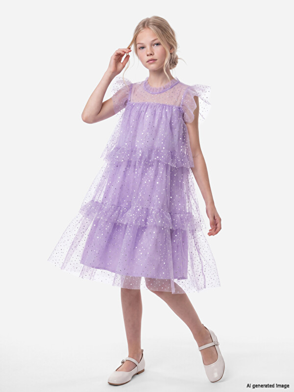 LCW Kids Girl Lilac Dress