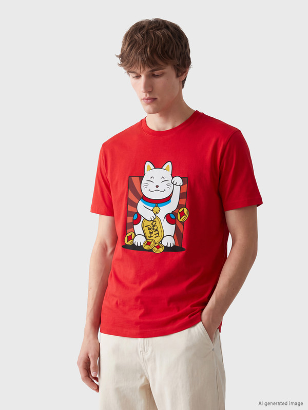 XSIDE Bisiklet Yaka Penye Erkek Tişört