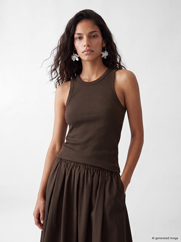 XSIDE Rundhals Damen Geripptes Tanktop