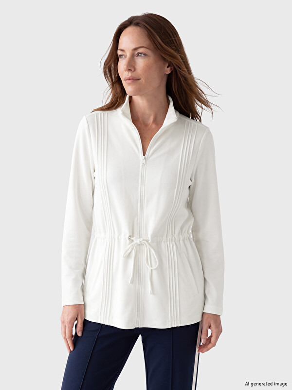 LCW Grace Textured Women's Zip-Up Sweatshirt