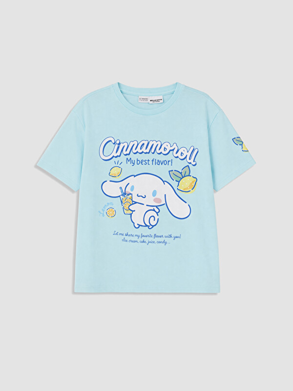 LCW Kids Bisiklet Yaka Cinnamoroll Baskılı Kız Çocuk Tişört