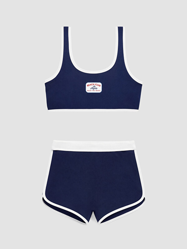 LCW Kids Los Angeles Baskılı Kız Çocuk Bikini Takımı