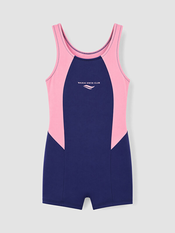 LCW Kids Baskılı Kız Çocuk Şortlu Mayo