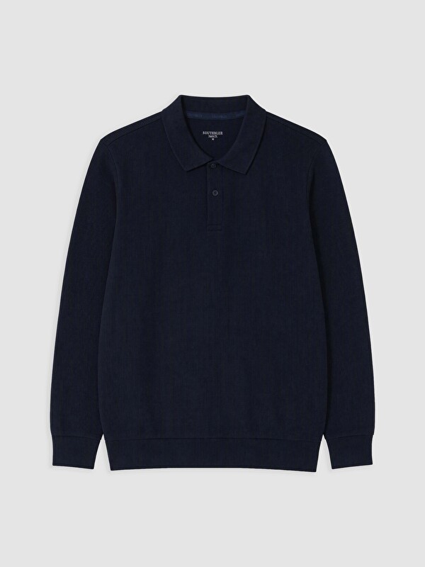 SOUTHBLUE Polo Collar Men's Sweatshirt
