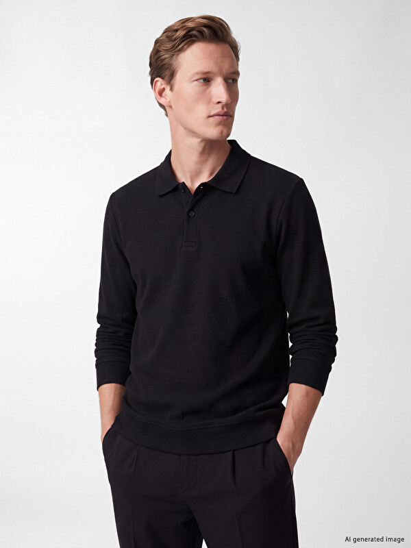 SOUTHBLUE Polo Yaka Erkek Sweatshirt