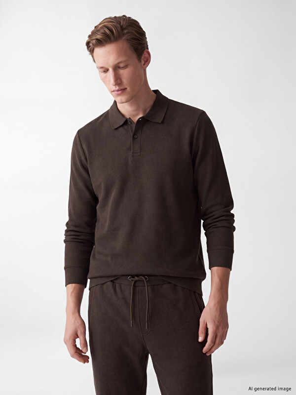 SOUTHBLUE Polo Yaka Erkek Sweatshirt