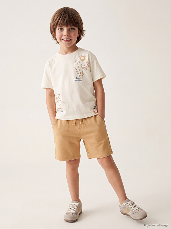 LCW Kids Beli Lastikli Erkek Çocuk Şort