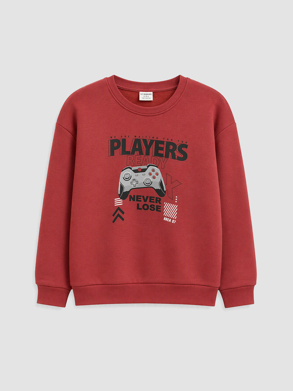 LCW Kids Boy Bordeaux Sweatshirt