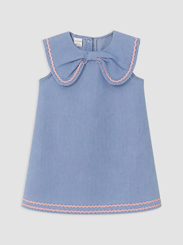 LCW Kids Fiyonklu Kız Çocuk Jean Elbise