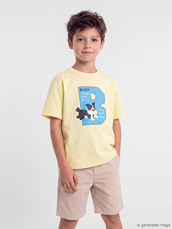 LCW Kids Crew Neck Printed Boys' T-Shirt