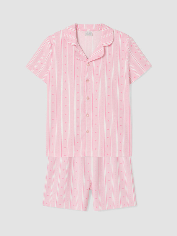 LCW Kids Girl Pink Shortie Pyjama Set