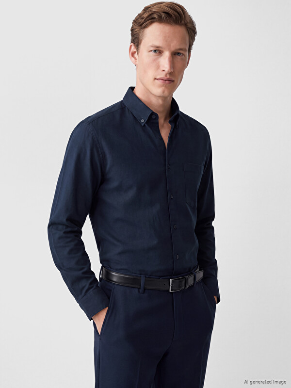 SOUTHBLUE Regular Fit Men's Textured Shirt