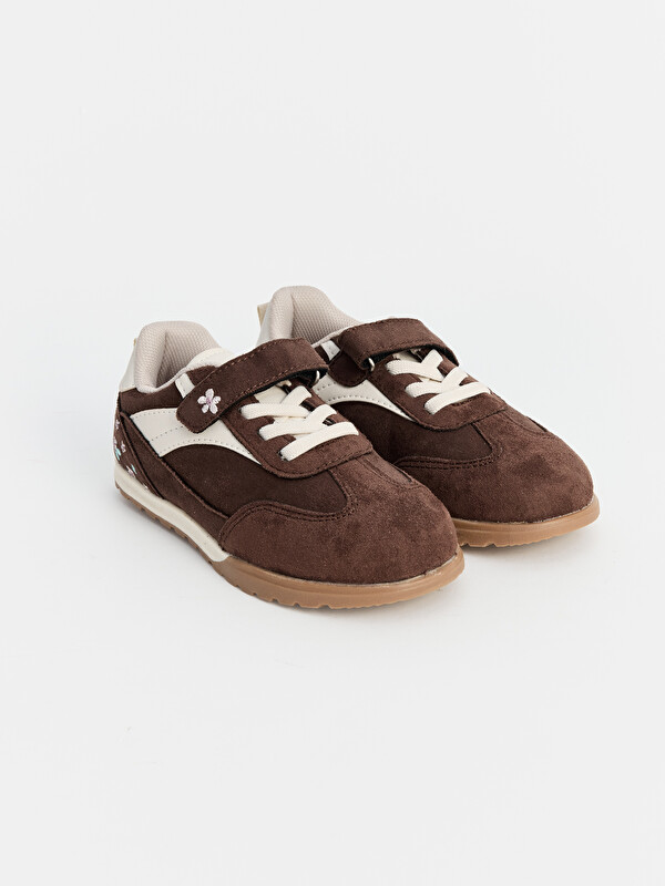 LCW STEPS Suede Look Hook-and-Loop Girls' Sport Shoe