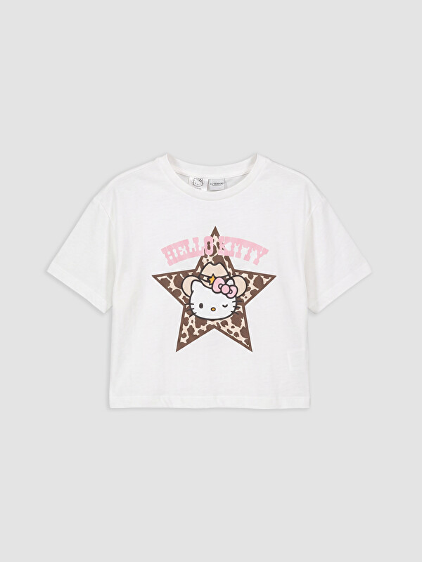 LCW Kids Hello Kitty Baskılı Kız Çocuk Tişört