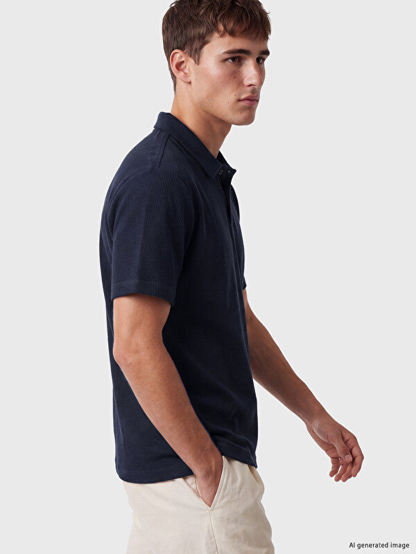 LCW Vision Polo Collar Textured Men's T-Shirt