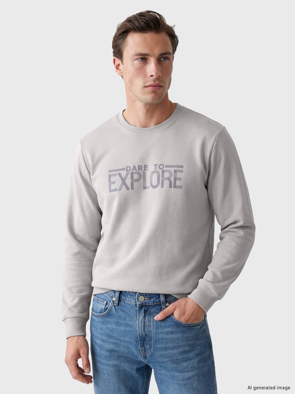 LCWAIKIKI Classic Printed Men's Thick Sweatshirt