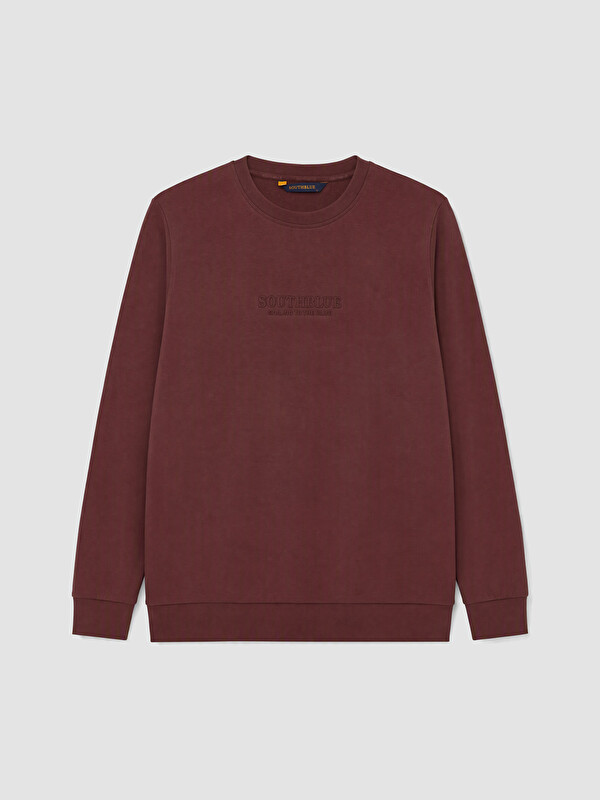 SOUTHBLUE Bisiklet Yaka Baskılı Sweatshirt