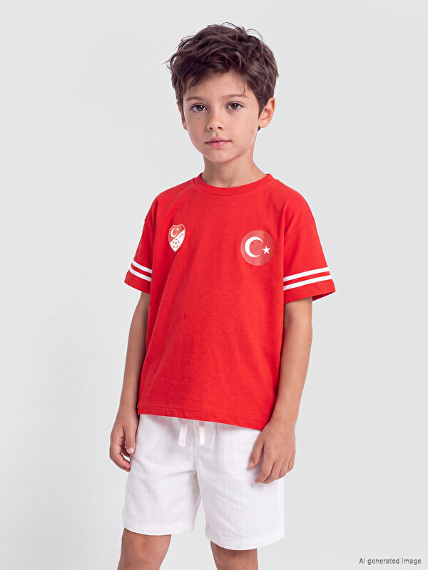 LCW Kids Türkiye Baskılı Erkek Çocuk Tişört