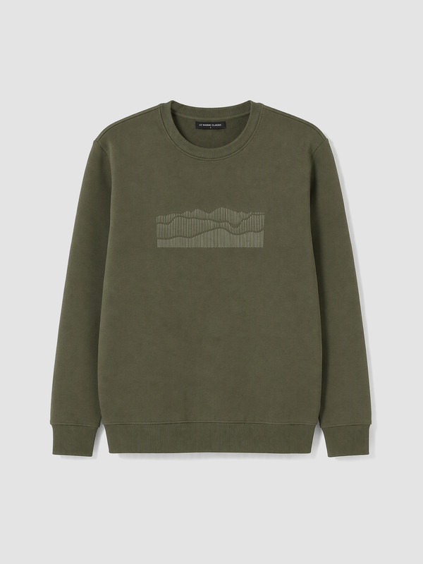 LCWAIKIKI Classic سويت شيرت رجالي مطبوع بياقة دائرية