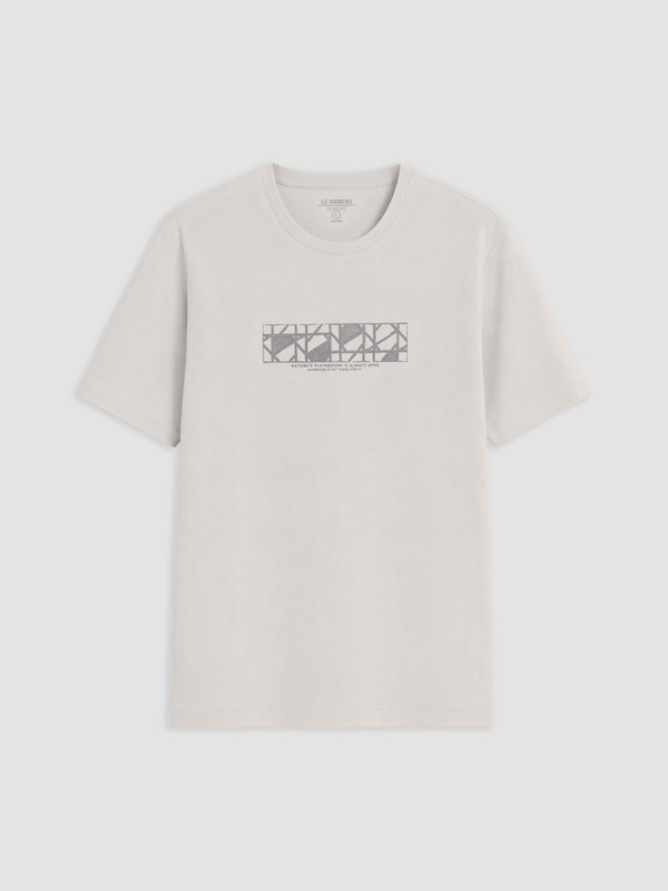 LCWAIKIKI Classic Man Beige T-Shirt