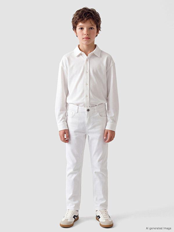 LCW Kids Pantalon en gabardine garçon coupe slim