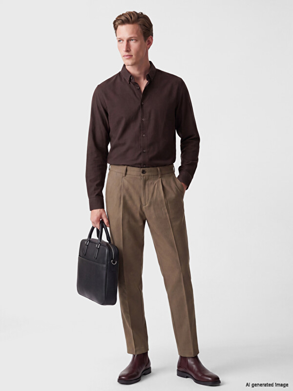 SOUTHBLUE Regular Fit Erkek Pileli Pantolon