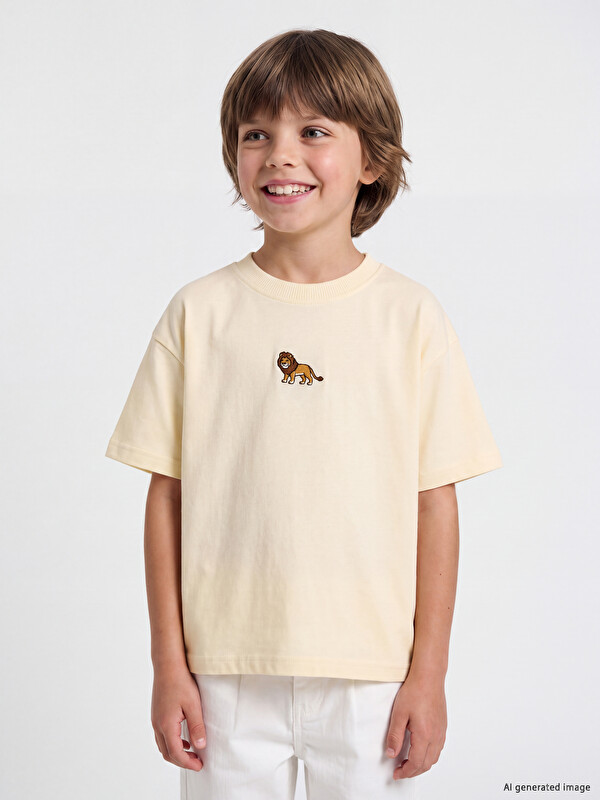LCW Kids Nakışlı Erkek Çocuk Tişört