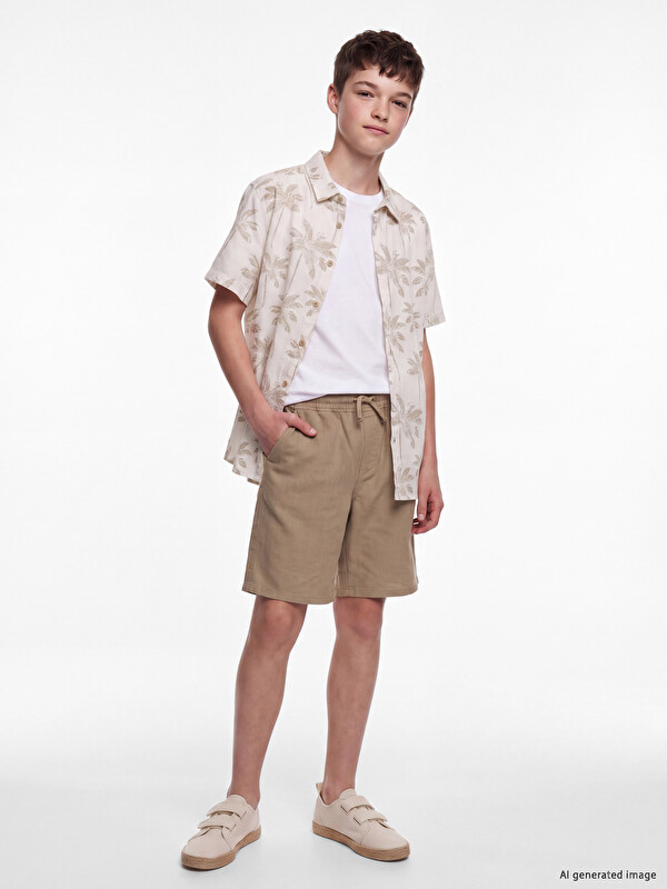 LCW Kids Patterned Boys' Shorts Set
