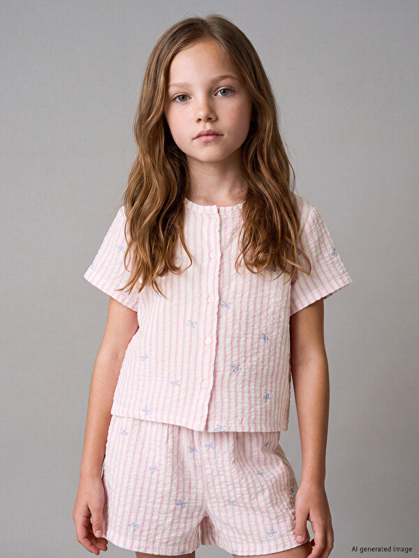 LCW Kids Girls' Shorts Pyjamas Set