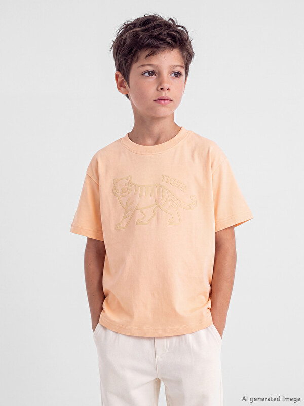 LCW Kids Crew Neck Printed Boys' T-Shirt
