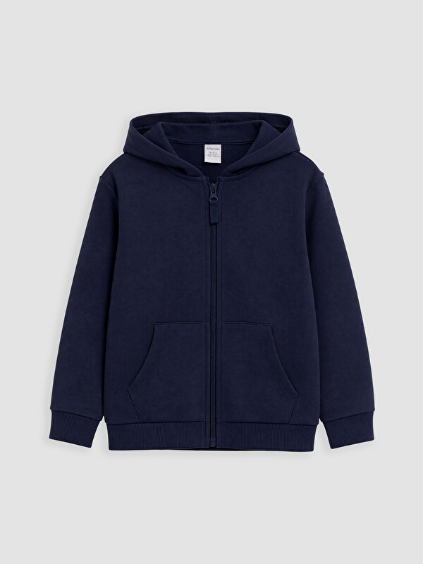 LCW Kids Kapüşonlu Erkek Çocuk Fermuarlı Sweatshirt