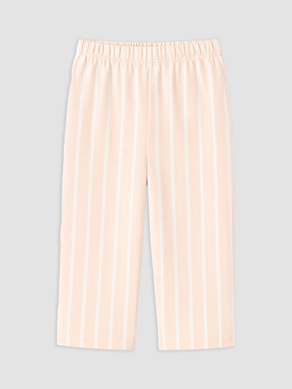 LCW Kids Beli Lastikli Çizgili Kız Çocuk Pijama Altı