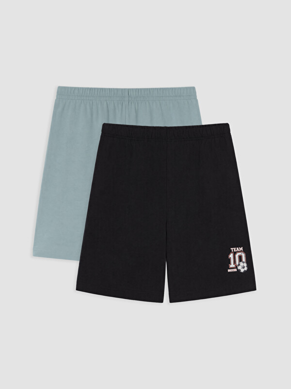 LCW Kids Baskılı Erkek Çocuk Pijama Şort 2'li