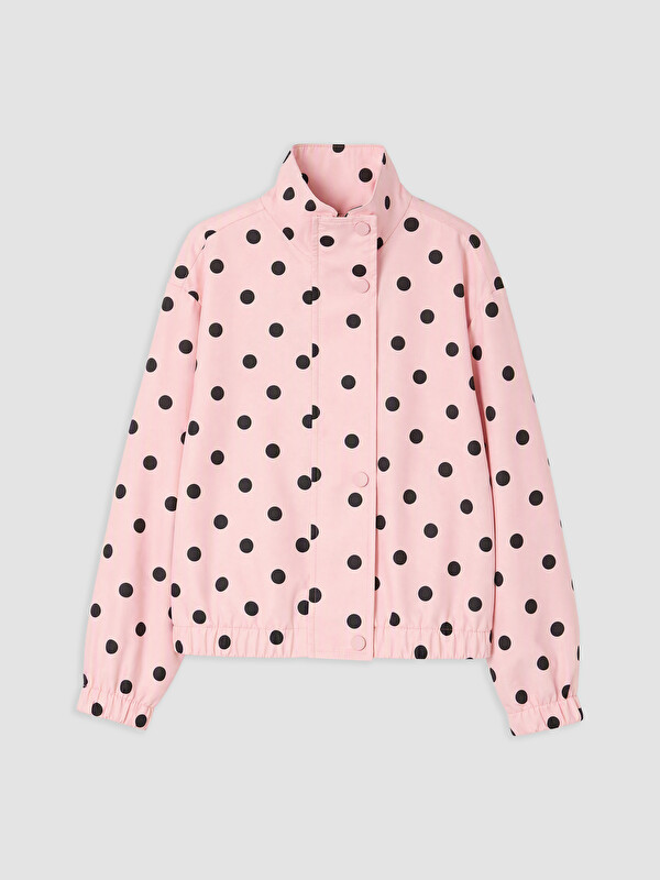 LCW Kids Mock Neck Polka Dot Girls' Jacket