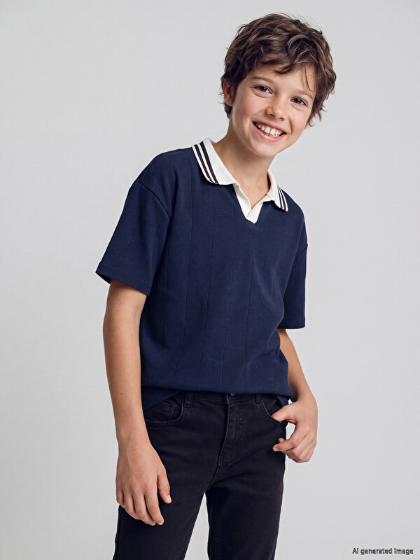 LCW Kids Tricou Polo cu Guler pentru Băieți
