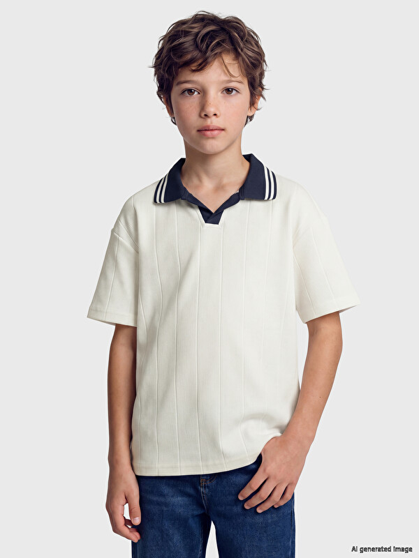 LCW Kids Polo Yaka Erkek Çocuk Tişört