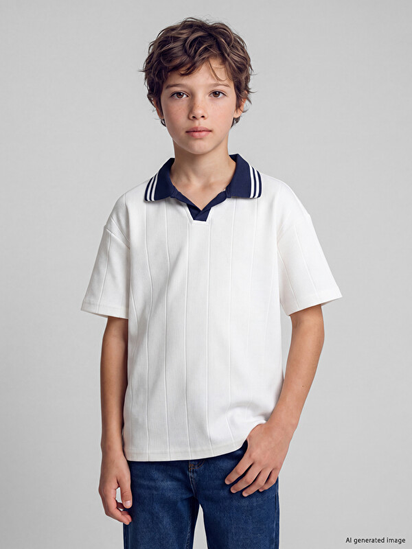 LCW Kids Tricou Polo cu Guler pentru Băieți