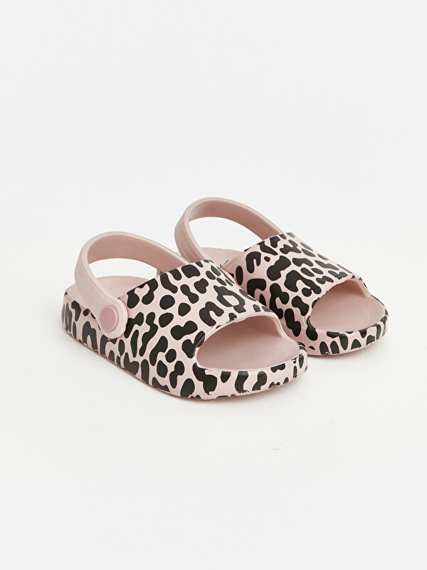 LCW STEPS Leopar Desenli Kız Çocuk Sandalet
