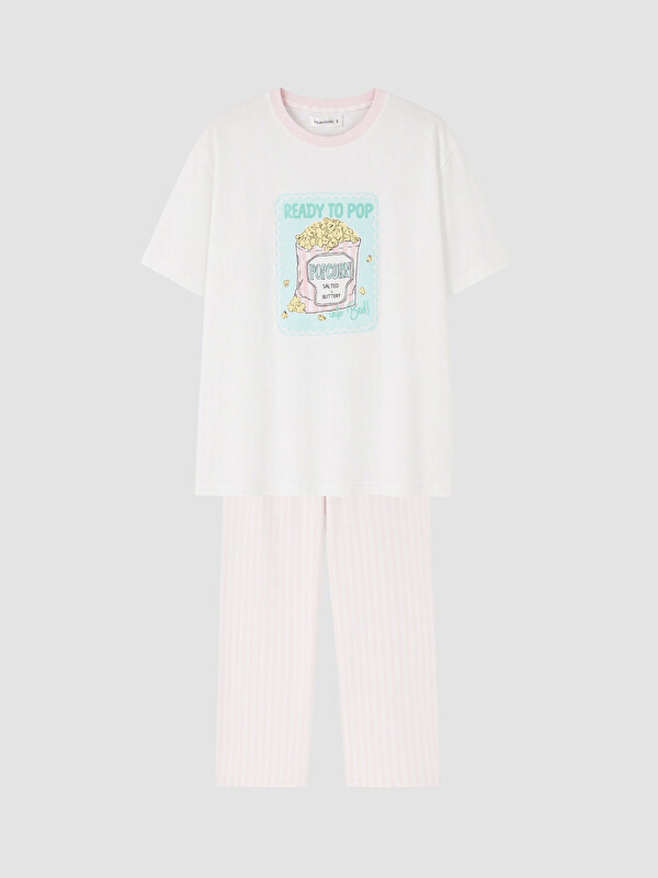 LCW Young Bisiklet Yaka Kadın Pijama Takım