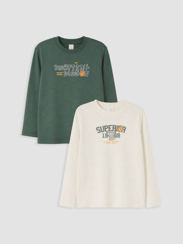LCW Kids 2 Pack Crew Neck Boys' T-Shirt