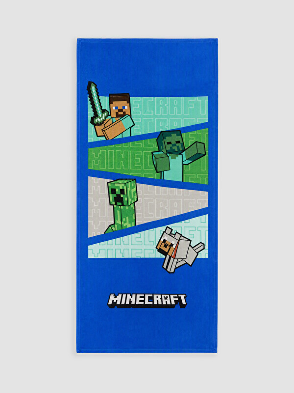 LCW HOME Minecraft Printed Cotton Boys' Beach Towel 70x140 cm
