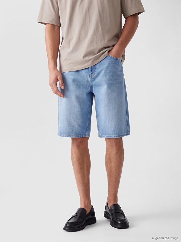 LCW Jeans Джинсовые шорты свободного кроя для мужчин