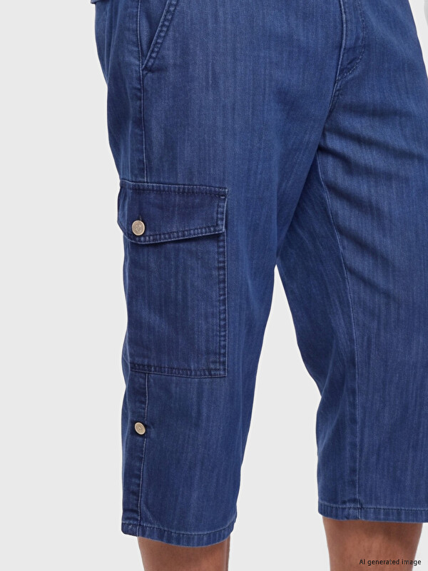 LCW Jeans Muškarac Indigo Plava Denim šorc