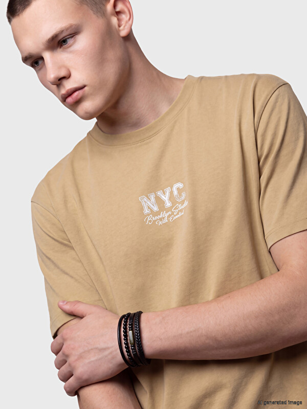 LCW ACCESSORIES Hakiki Deri Örgü Erkek Bileklik