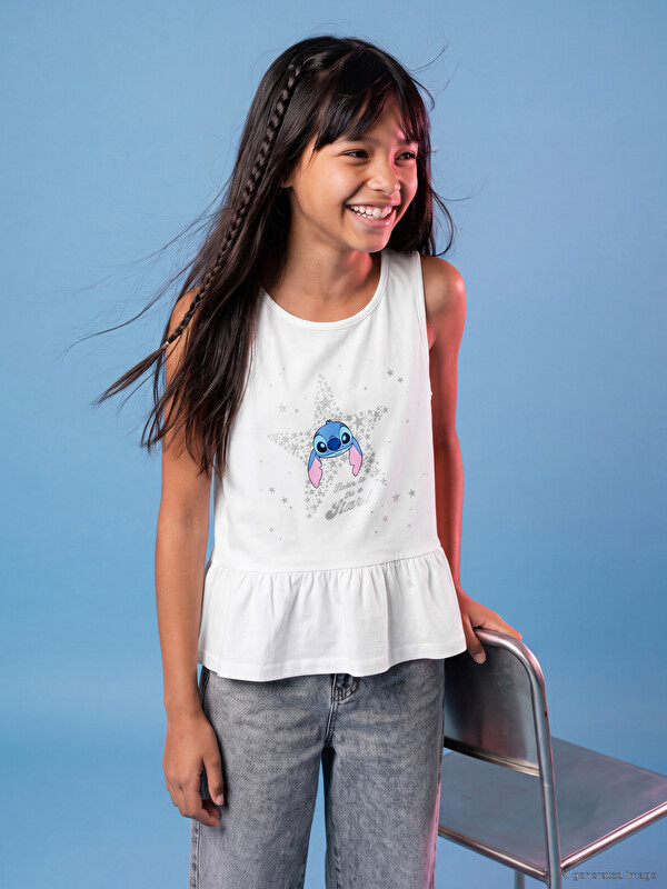 LCW Kids Stitch Printed Girls' Tank Top