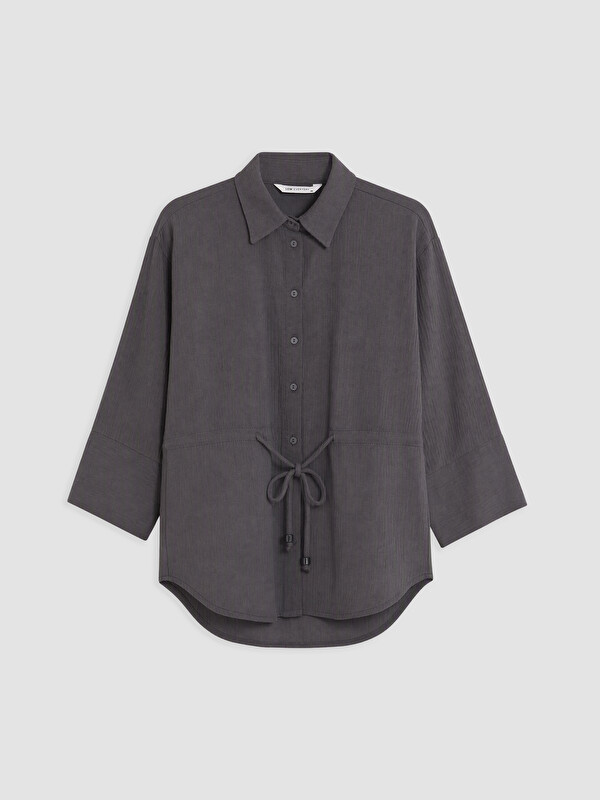 LCW EVERYDAY Büzgülü Oversize Müslin Kadın Gömlek