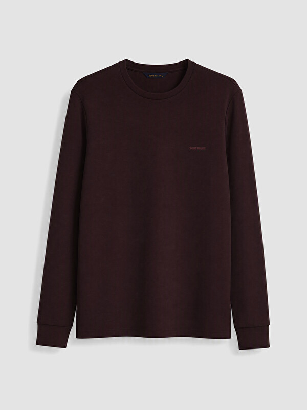 SOUTHBLUE Bisiklet Yaka Baskılı Erkek Sweatshirt