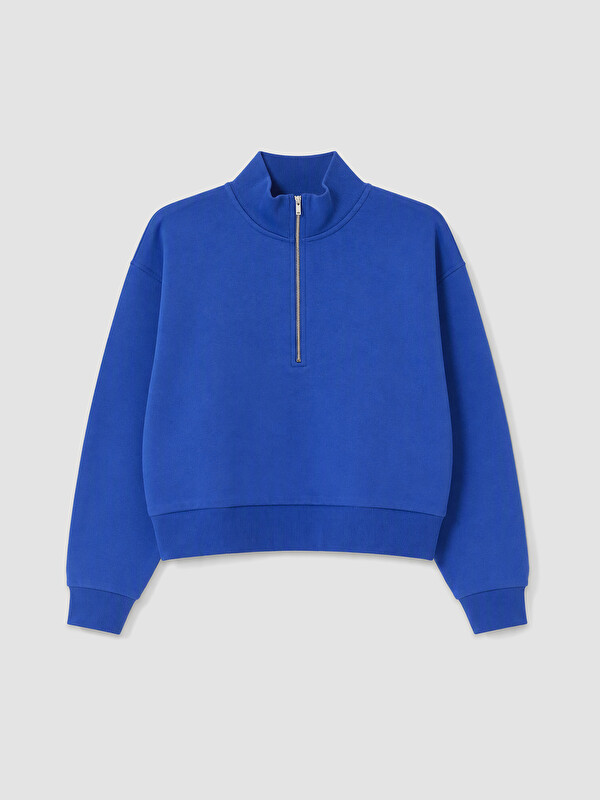 XSIDE Dik Yaka Kadın Kalın Sweatshirt
