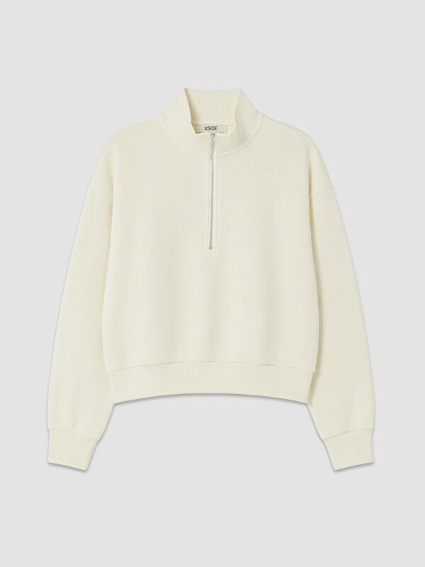 XSIDE Dik Yaka Kadın Kalın Sweatshirt
