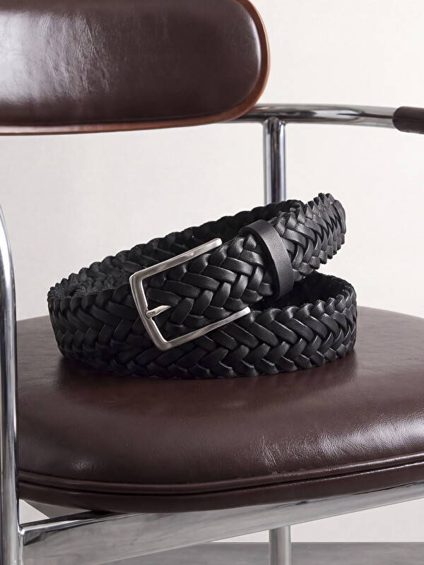 LCW ACCESSORIES Hakiki Örgü Deri Erkek Kemer